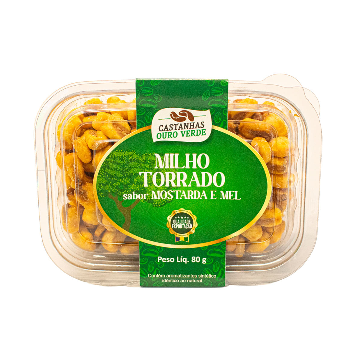 4024745 - MILHO TORRADO SABOR MOSTARDA E MEL OURO VERDE 80G